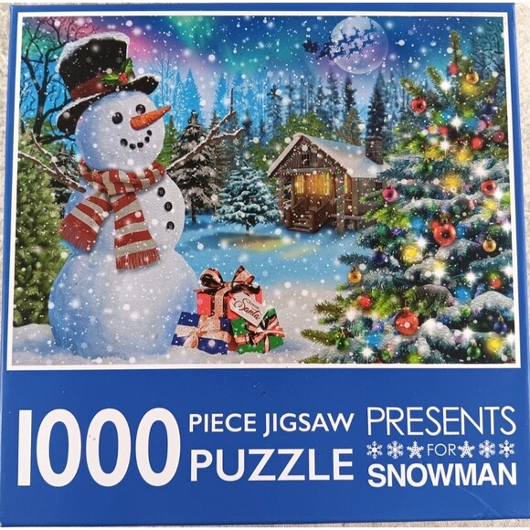 Presents for Snowman 1000 Piece Jigsaw Puzzle by Page Publications - Picture 1 of 4